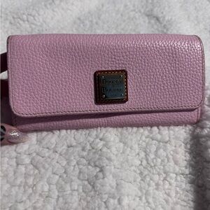Dooney & Bourke Pink Pebbled Leather Wallet